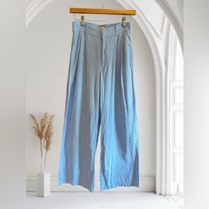 Abercrombie & Fitch Light Blue Wide-Leg Trousers